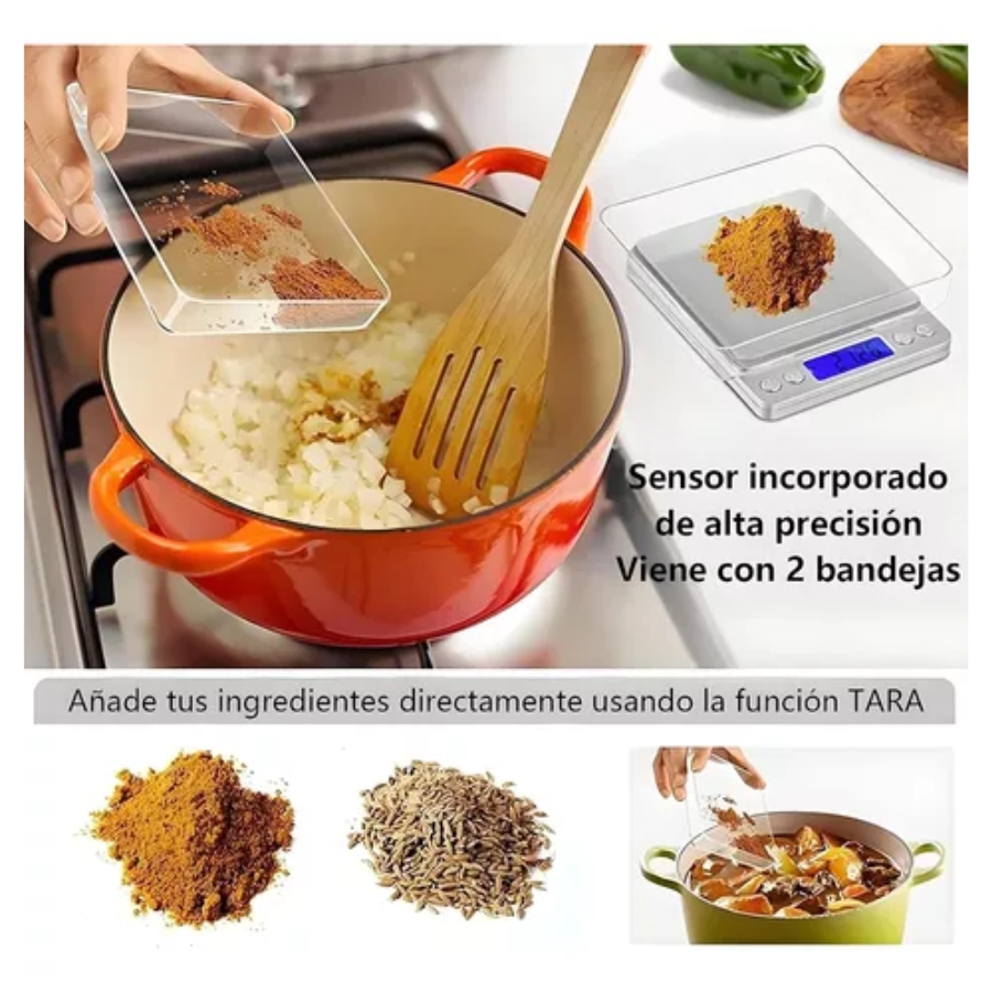 Miniatura 2 de Gramera Pesa Balanza Digital Cocina Med
